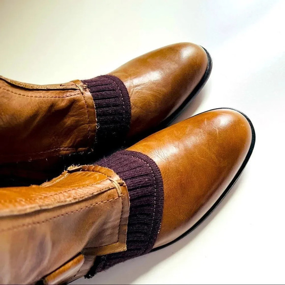 NWT Apepazza Zebu Leather Knit Boots - Picture 7 of 10